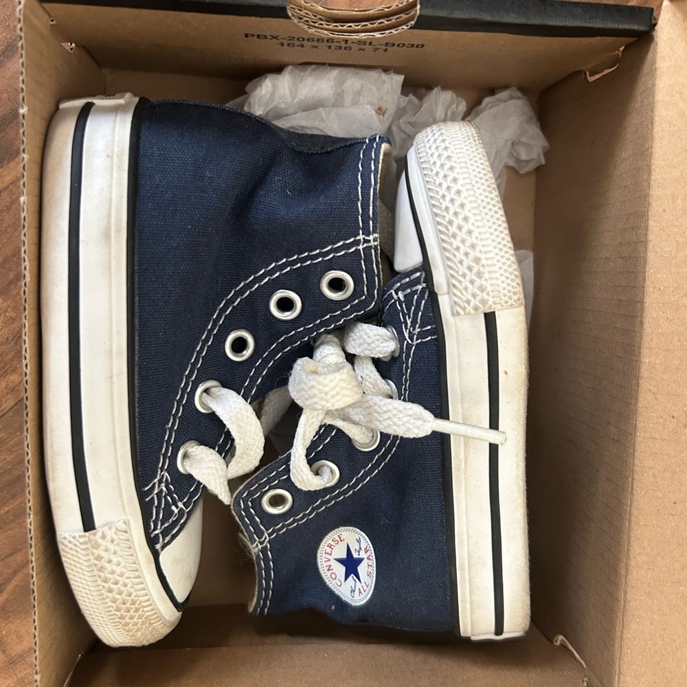 Converse Kids 4INFANT High-Top Sneakers - Navy and White